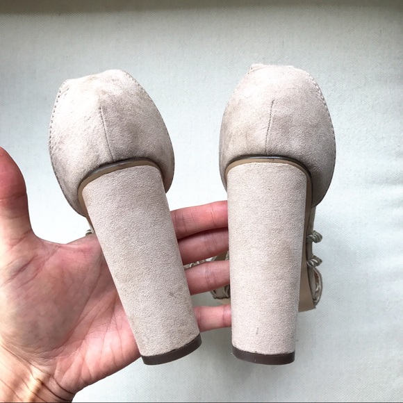 LAST ONE‼️ S/8.5 Rope Nude Chunky Heel Sandals!  - Picture 8 of 8